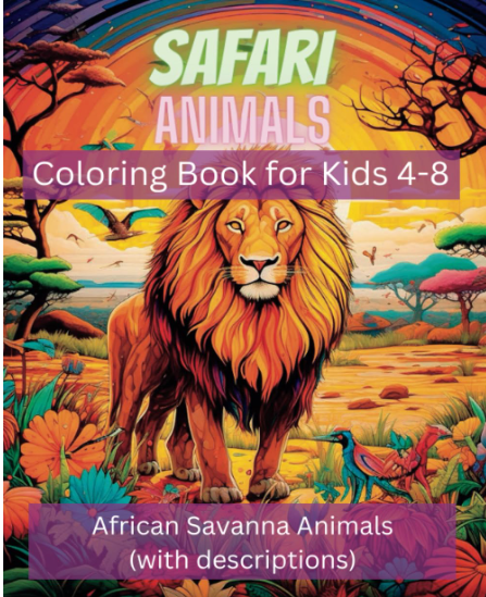 Safari Animals Coloring Book